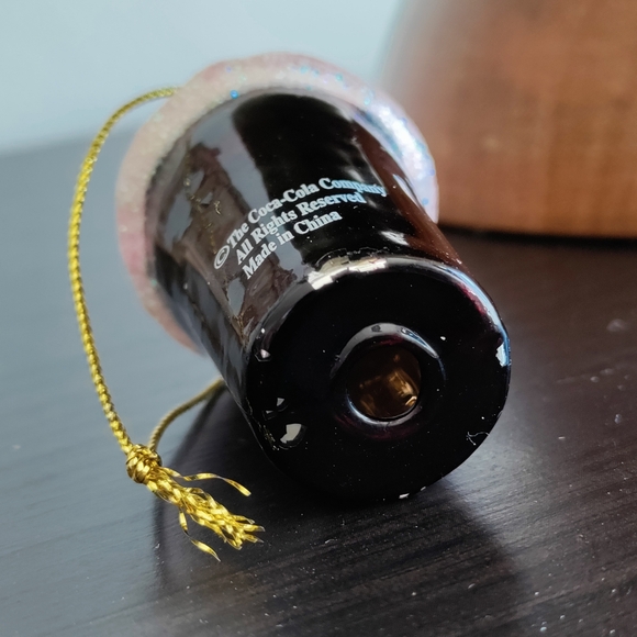 Glass Coca Cola "Cherry Coke Float" Holiday Ornament 2.4" - Picture 4 of 9